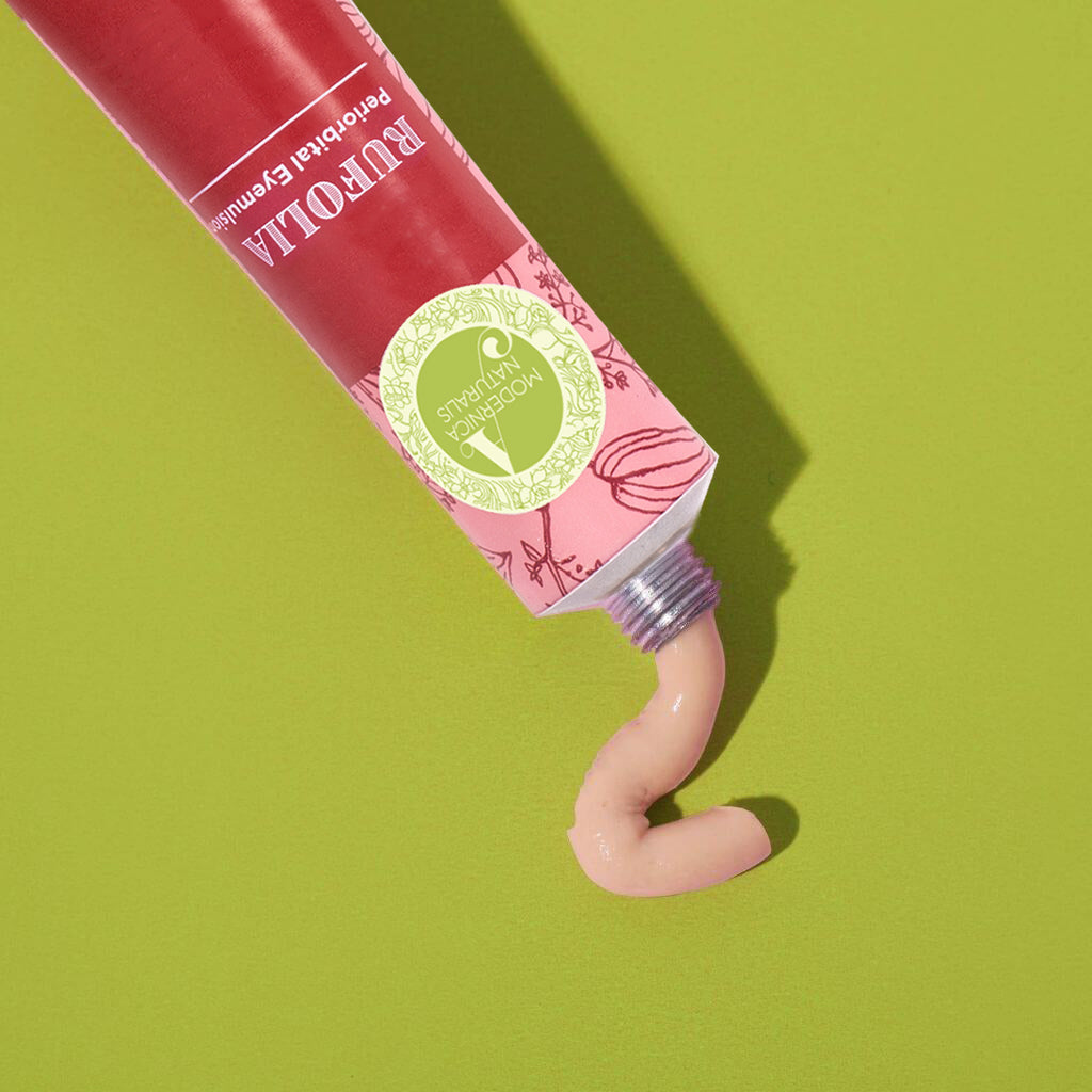 Rufolia Periorbital Emulsja pod Oczy – Rozjaśnia, Łagodzi i Ujędrnia Okolice Oczu z Manjisthą, Aloesem, Niacynamidem i Kwasem Hialuronowym (Rufolia Periorbital Eyemulsion - Brighten, Soothe and Firm Under-Eyes with Manjistha, Aloe Vera, Niacinamide)