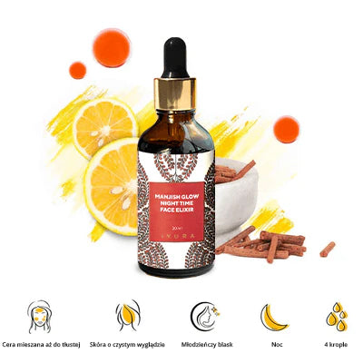 Manjish Blasku Pora Nocna Eliksir Do Twarzy (Manjish Glow Night Time Face Elixir)