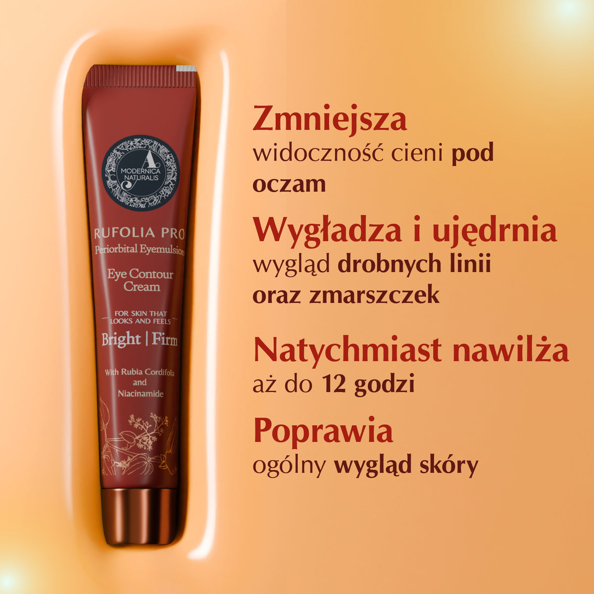 Rufolia PRO Periorbital Emulsja pod Oczy – Rozjaśnia, Łagodzi i Ujędrnia Okolice Oczu z Manjisthą, Aloesem, Niacynamidem i Kwasem Hialuronowym - Nową I Ulepszoną Formułą (Rufolia PRO Periorbital Eyemulsion - Eye Contour Cream)