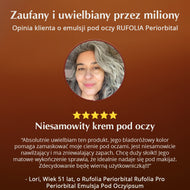 Rufolia PRO Periorbital Emulsja pod Oczy – Rozjaśnia, Łagodzi i Ujędrnia Okolice Oczu z Manjisthą, Aloesem, Niacynamidem i Kwasem Hialuronowym - Nową I Ulepszoną Formułą (Rufolia PRO Periorbital Eyemulsion - Eye Contour Cream)