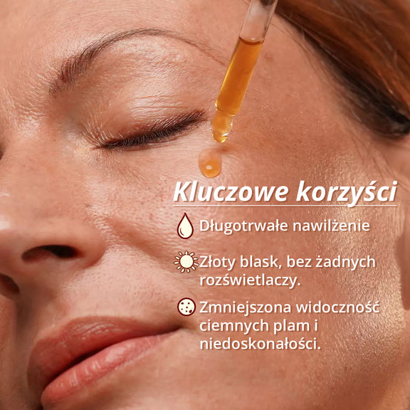 Golden Years Serum do Twarzy na przebarwienia starcze, dla czystej cery i gładkiej, wolnej od zmarszczek skóry (Golden Years Face Serum for Age Spots, Clear Complexion and Smooth, Wrinkle-Free Skin)
