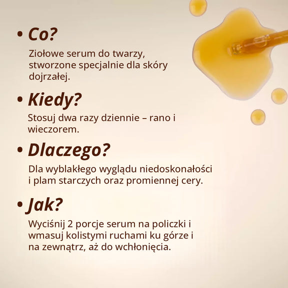 Golden Years Serum do Twarzy na przebarwienia starcze, dla czystej cery i gładkiej, wolnej od zmarszczek skóry (Golden Years Face Serum for Age Spots, Clear Complexion and Smooth, Wrinkle-Free Skin)