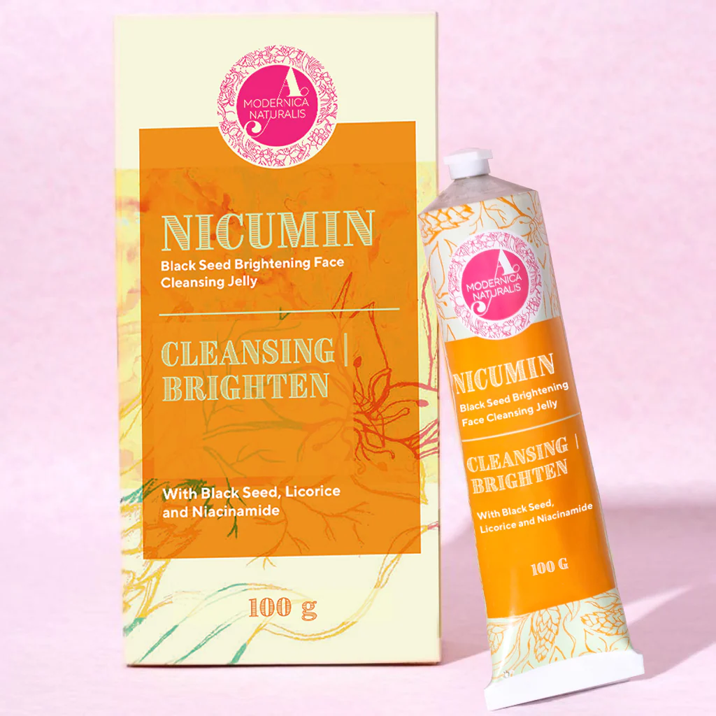 Nicumin Czarnuszka Rozjaśniający Żel Do Mycia Twarzy - Z Potężnymi Ekstraktami Z Czarnuszki, Lukrecji I Szafranu, Wzbogacony Niacynamidem (Nicumin Black Seed Brightening Face Cleansing Jelly)